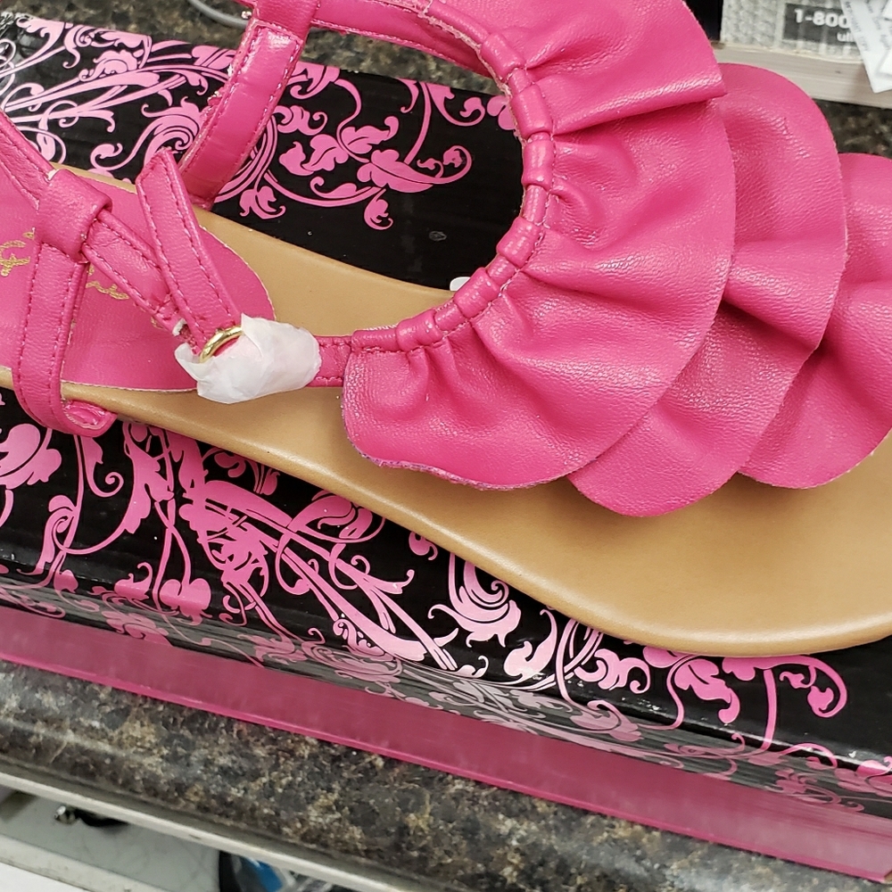 Hot pink sandals